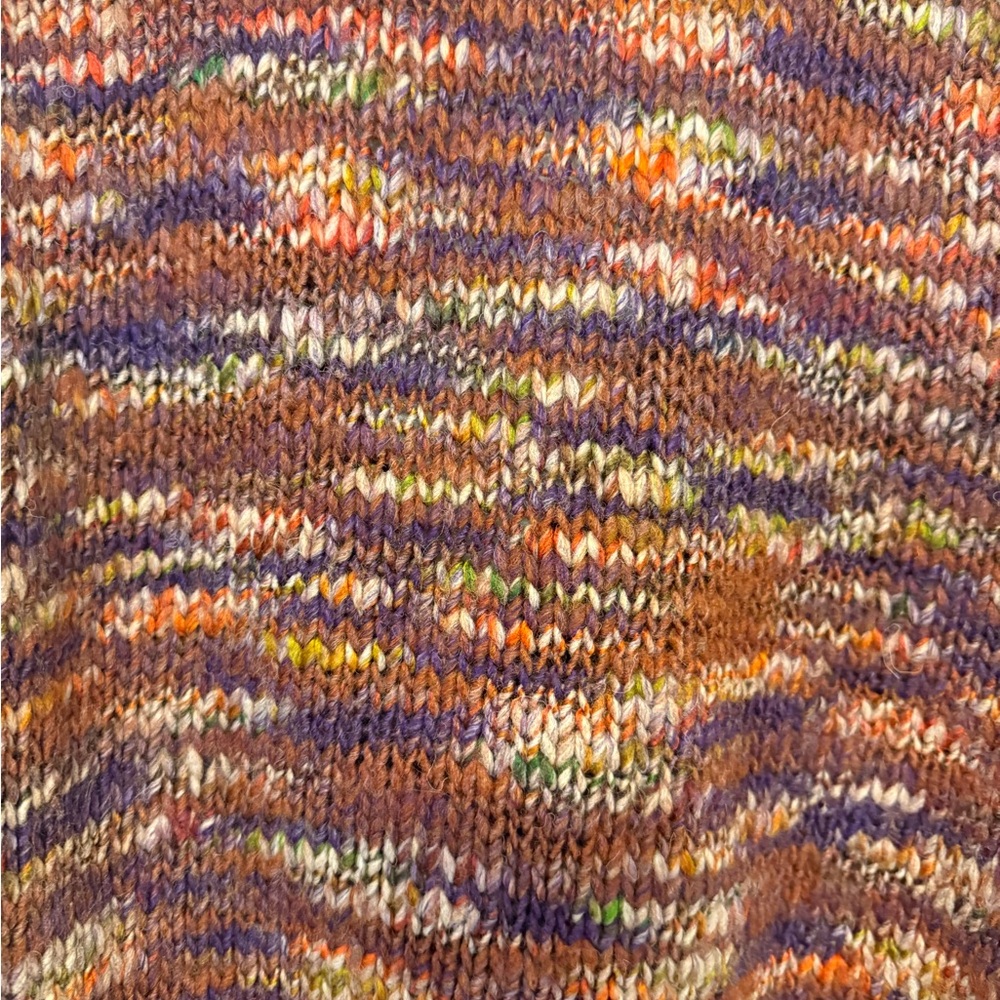Veronica Beard Multicolor Knit V-Neck Cardigan Sweater - Rust Purple - Picture 6 of 6